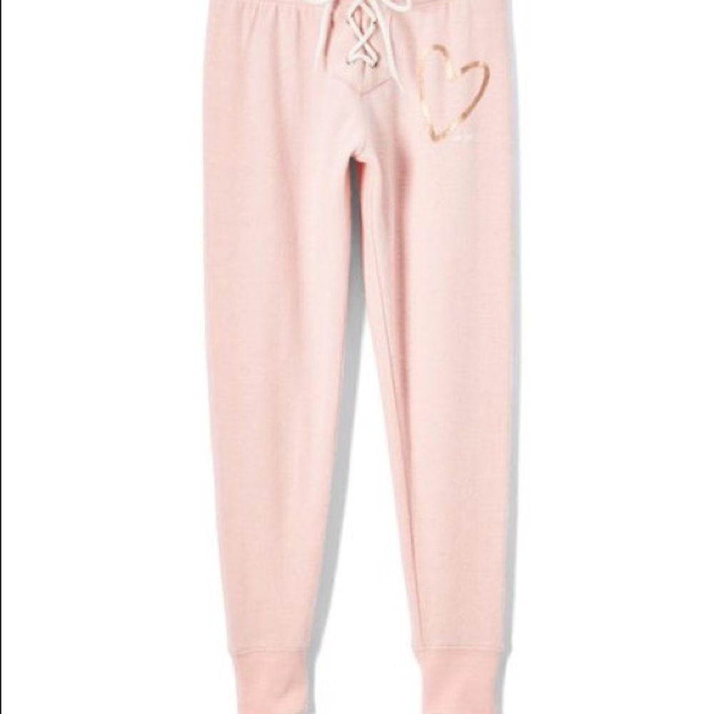 Peace Love World Lace Up comfy jogger pants